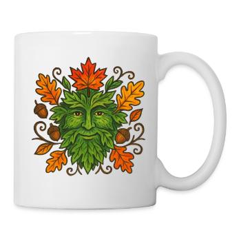 Herbstblatt-Naturgeist-Design - Tasse - Weiß - Rechts