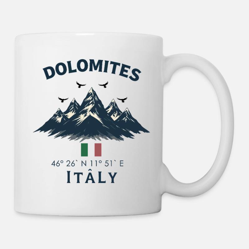 Montagnes Dolomites Italie Design - Mug blanc - blanc
