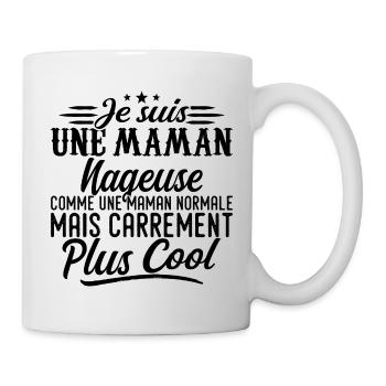 Mother Swimmer: normal, but more badass - Mug - white - Right