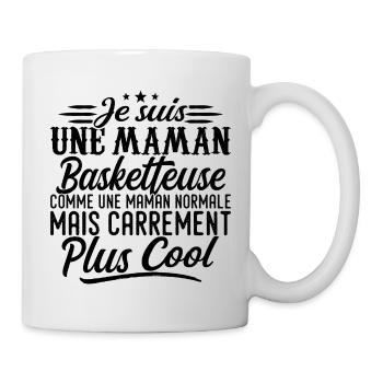 Basketball Mom: Normal, but More Badass - Mug - white - Right