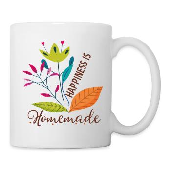 Motif floral Happy Nature Design - Mug blanc - blanc - Droite