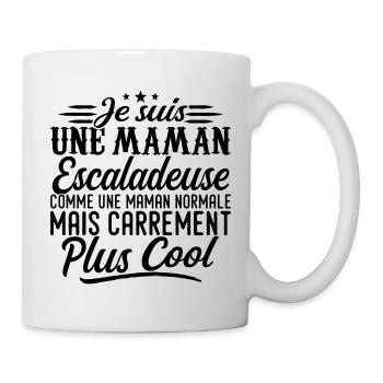 Climbing Mom: normal, but more badass - Mug - white - Right