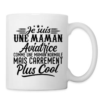 Aviator Mom: normal, aber knallharter - Tasse - Weiß - Rechts