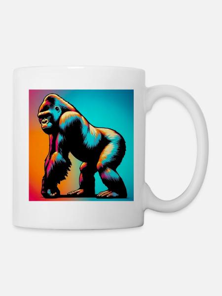 Gorilla - Tasse - Weiß