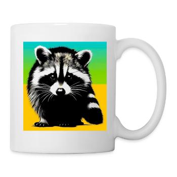 Raton laveur - Mug blanc - blanc - Droite