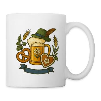 Beer Mug & Gingerbread Design - Mug - white - Right