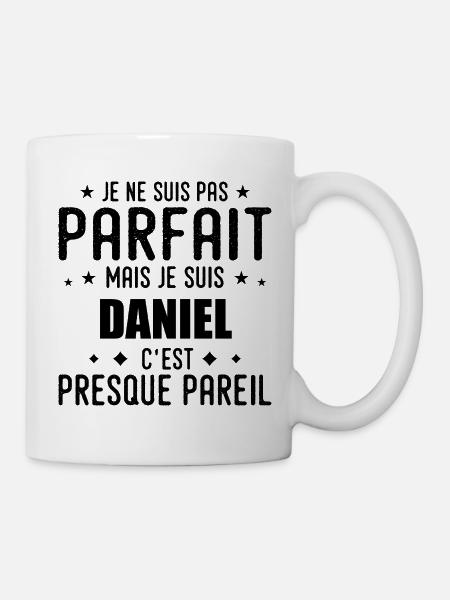 Daniel: authentisch, unvollkommen, oberflächlich, perfekt - Tasse - Weiß