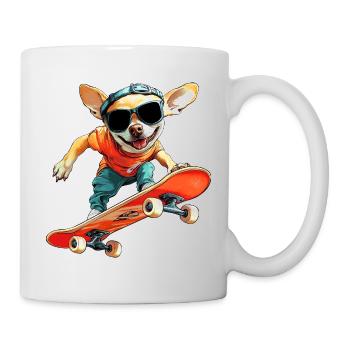 Skater Chihuahua - Tasse - Weiß - Rechts