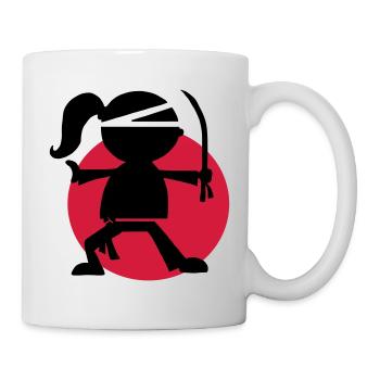 Urbanes Ninja-Mädchen - Tasse - Weiß - Rechts