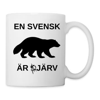 A Swede is järv (bold) (pun) (silhouette) 🇸🇪 - Mug - white - Right