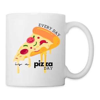 Chaque jour est un jour de pizza – Funny Pizza Lover - Mug blanc - blanc - Droite