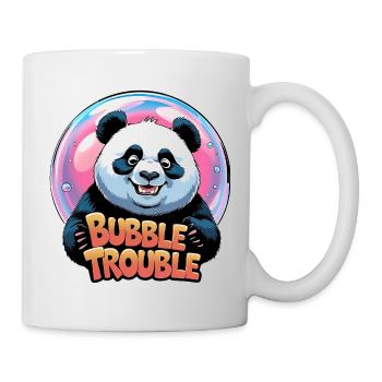 Playful panda with bubble motif - Mug - white - Right
