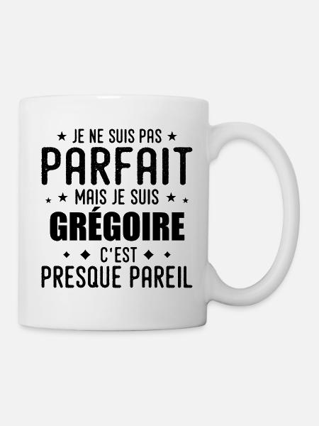 Grégoire: authentisch, unvollkommen, oben, perfekt - Tasse - Weiß
