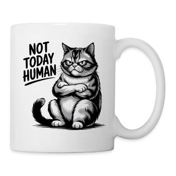 Not Today Human Cat - Mug - white - Right