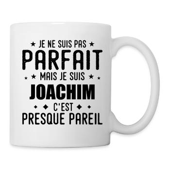 Joachim : authentique, imparfait, top, perfection - Mug blanc - blanc - Droite