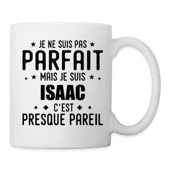 Isaac: authentic, imperfect, top, perfection - Mug - white - Right