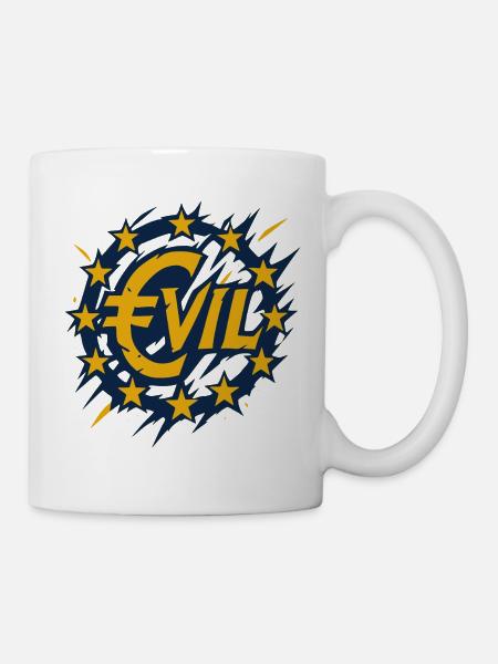 Euro-Rebellion Logo Design - Tasse - Weiß