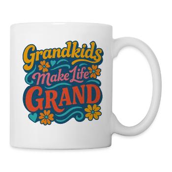 Enkelkinder machen das Leben großartig – lebendiges Design - Tasse - Weiß - Rechts