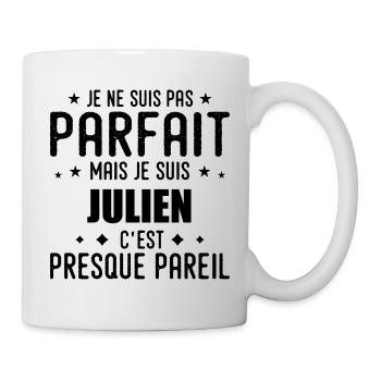 Julien: authentic, imperfect, top, perfection - Mug - white - Right