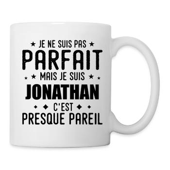 Jonathan: authentic, imperfect, top, perfection - Mug - white - Right
