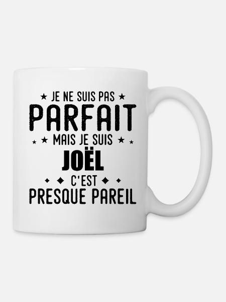 Joel: authentisch, unvollkommen, Top, Perfektion - Tasse - Weiß
