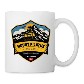 Pilatus , Schweizer Alpen , Schweiz - Tasse - Weiß - Rechts