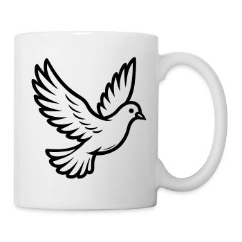 Oiseau Colombe - Mug blanc - blanc - Droite