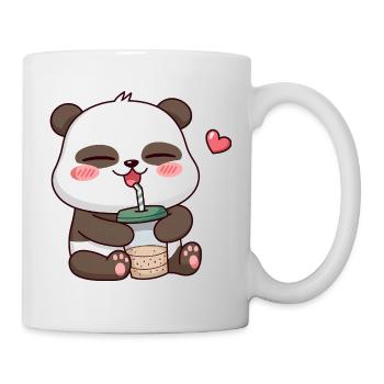 Adorable Panda Drinking Bubble Tea - Mug - white - Right