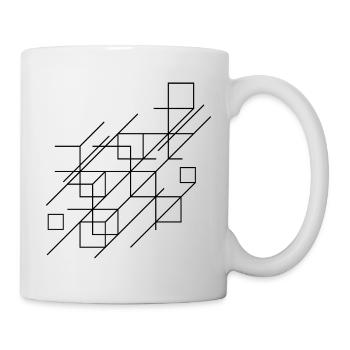 geometric lines design - Mug - white - Right