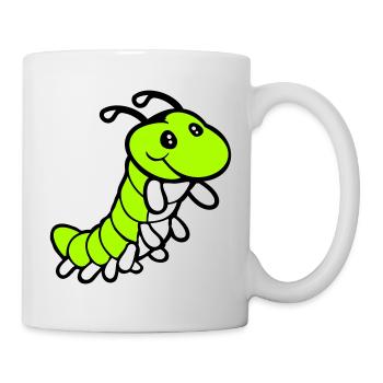 Caterpillar sweet sweet little smiles friendly happy - Mug - white - Right