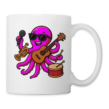 Colorful Musical Octopus - Mug - white - Right