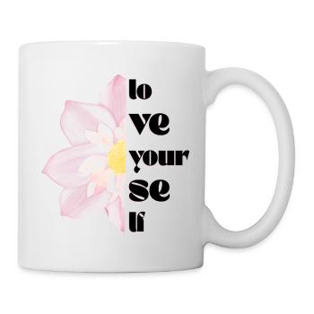 Aimez-vous – Motif 🌸✨ floral - Mug blanc - blanc - Droite