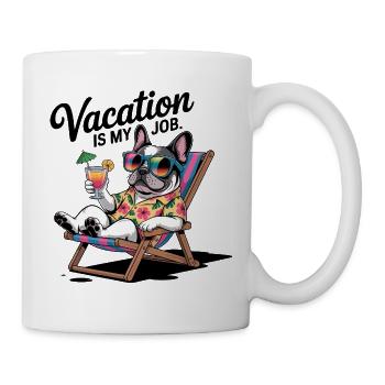 Bouledogue de vacances - Mug blanc - blanc - Droite