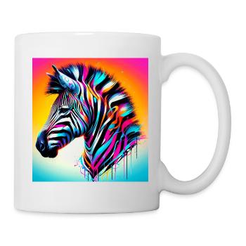 Zebra - Tasse - Weiß - Rechts
