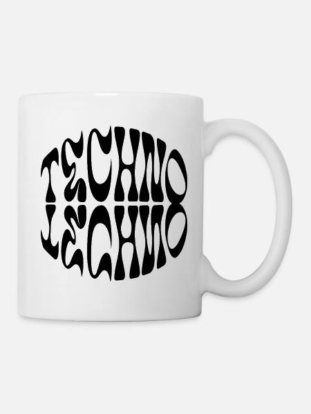 Techno Liquid Logo-Design - Tasse - Weiß