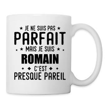 Roman: authentic, imperfect, top, perfection - Mug - white - Right
