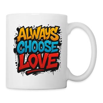 Immer lieben - Tasse - Weiß - Rechts