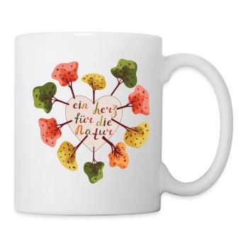 Herz voller Bäume - Tasse - Weiß - Rechts