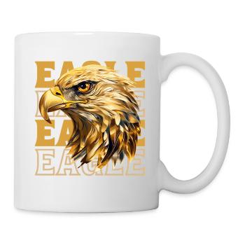 Tête d’aigle Or Oiseau de proie Oiseau Nature animale - Mug blanc - blanc - Droite