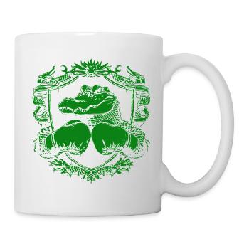 Crocodile Boxing Gloves - Mug - white - Right