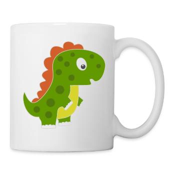 Playful dino with colorful back - Mug - white - Right