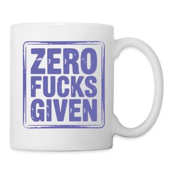 Radikale Null-Ficks mit Design - Tasse - Weiß - Rechts