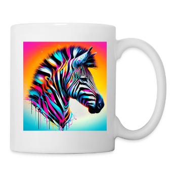 Zebra - Tasse - Weiß - Rechts