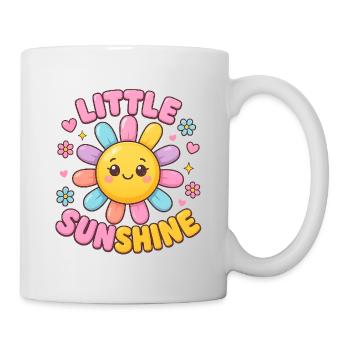 Kawaii Sonnenblume mit Herzaccessoires - Tasse - Weiß - Rechts