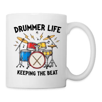 Living drum art motif - Mug - white - Right