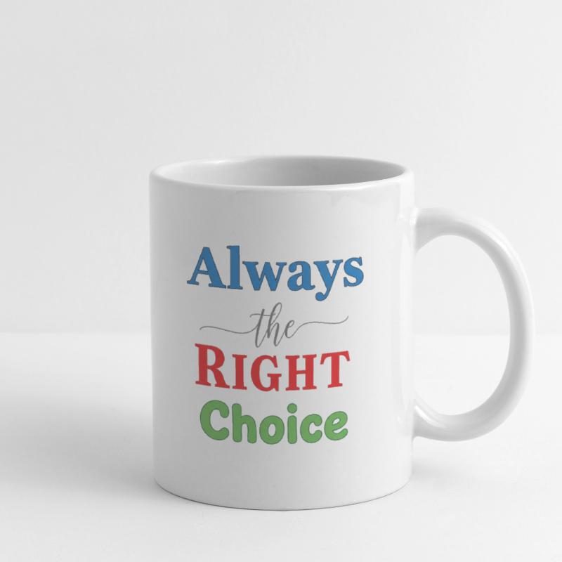 Conception typographique multicolore vive Mug blanc