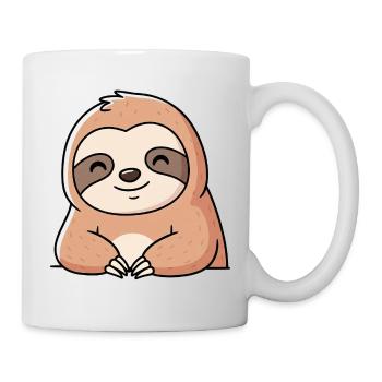 Cute Sloth Cartoon Design - Mug - white - Right