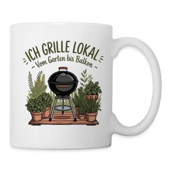 Lokal Grillmeister Design - Tasse - Weiß - Rechts