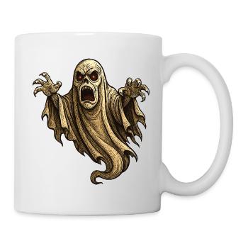Monstre d'horreur effrayant et fantôme d'Halloween - Mug blanc - blanc - Droite