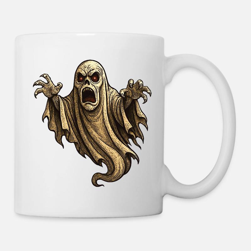 Halloween Geist Gespenst gruselig Grusel Monster - Tasse - Weiß